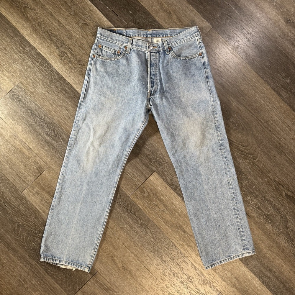 Levi's 501 Men's Jeans W36 L30 Made in Mexico WPL 423 Light Blue Wash